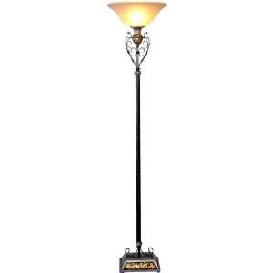  Torch Lamp with Mosaic Decoration/Glass Shade