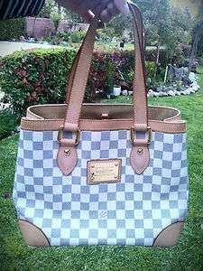 Authentic Louis Vuitton LV Damier Azur Tote Bag Purse Handbag  