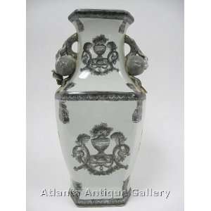  Victorian Black and White Ceramic 14 Inch Vase: Kitchen 