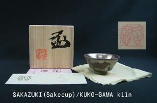 o3770,JPN,DAISEN ware,Suzuki Toshiyuki, Pure steel glaze, SAKE CUP 