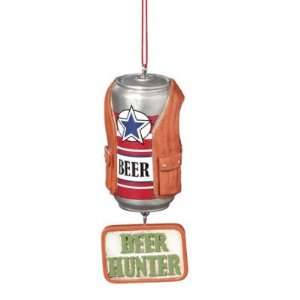  Funny Beer Hunter Hunting Beer Can Christmas Ornament 3 
