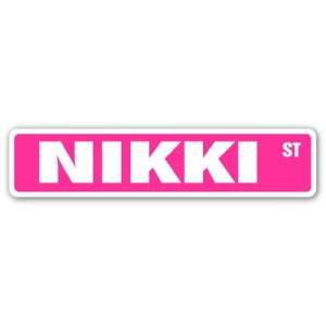  NIKKI Street Sign name kids childrens room door bedroom 