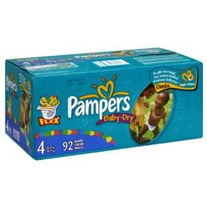  Pampers Baby Dry Diapers, Size 4 (22 37 lb), 92 ct. Baby