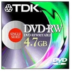  TDK DVD RW Media 4.7GB Rewritable (1 Pack) Electronics