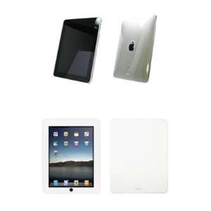 EMPIRE Apple iPad Clear Crystal Back Cover + White Silicone Skin Case