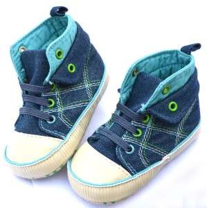 blue high top new infants toddler baby boy walking shoes UK size 2 3 4 