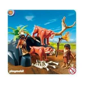  Saber Tooted Lion Cat With Hunters Stone Age Playmobil 