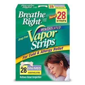  Breathe Right Nasal Strips, Vapor, Sm/Med, 28 ct Health 