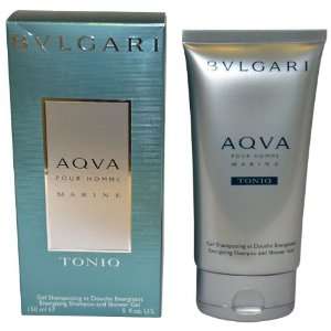  Bvlgari Aqva Marine Toniq Men Shampoo and Shower Gel, 5 