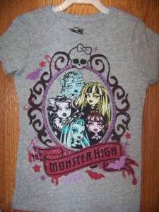 new monster high t shirt small 6 6x 90 % cotton 10 % polyester