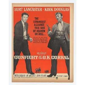 : 1957 Burt Lancaster Gunfight at The OK Corral Movie Print Ad (Movie 