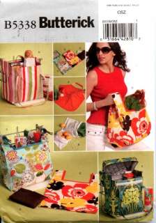 Butterick 5338 Grocery Bag Tote Sew Sewing Pattern NEW  