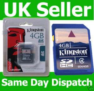 4GB KINGSTON SDHC SD CARD FOR TOMTOM SAT NAV & CAMERA S  