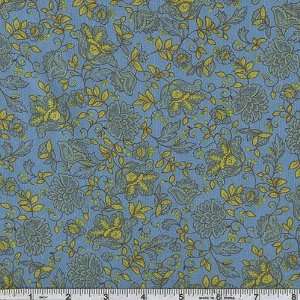  45 Wide Bohemian Toile Teal Fabric By The Yard: Arts 