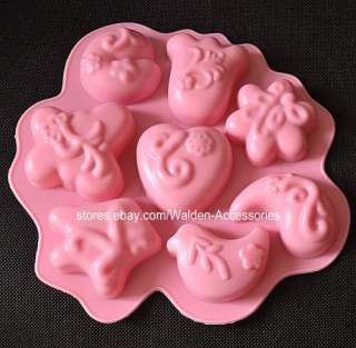 Silicone FLOWERS Cake Chocolate Soap Jelly Ice Cookie Mold Mould Pan 