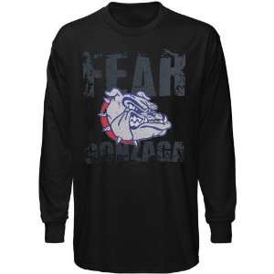  Gonzaga Bulldogs Black Fear Long Sleeve T shirt Sports 