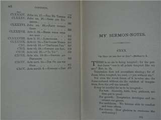 1889 SPURGEON SERMON NOTES 4 Vol SET / BAPTIST EVANGELIST PURITAN 