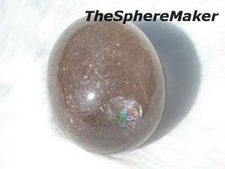 Siaz RUTILATED QUARTZ EGG TITANIUM SMOKY CRYSTAL sphere ball w 