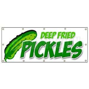  48x120 FRIED PICKLES BANNER SIGN deep pickle snack 