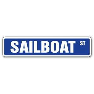   Street Sign beach nautical decor sail boats: Patio, Lawn & Garden