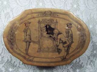   Brass Cookie Candy Tin Box Antique Engraved Victorian Valentine  