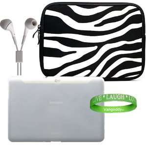  Slim Black and White Zebra Carrying Case Sleeve for the Galaxy Tab 