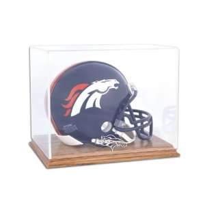  Denver Broncos Oak Mini Helmet Logo Display Case Sports 