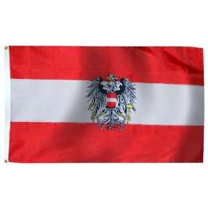  Austria Flag (With Eagle) 3X5 Foot E Poly Patio, Lawn 