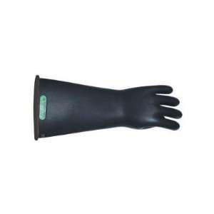   Black 14 Natural Rubber Class 2 Linesmens Gloves With Straight Cuff