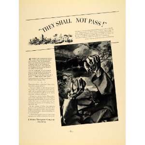  1936 Ad J Walter Thompson Advertising Battle of Verdun 