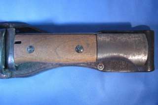 Vintage US Military Bayonet w/ Leather Sheath & Scabbard G  