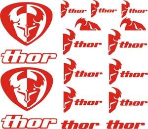 set of 15 thor racing logo vinyl decal sticker you pick color  