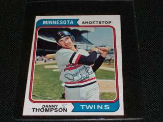 Minnesota Twins Danny Thompson (d.76) Auto Signed 1974 Topps Card #168 
