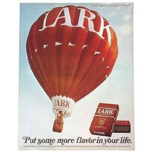  1971 Lark Cigarette Big Hot Air Balloon Print Ad (1682 