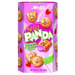 Meiji Hello Panda Strawberry, 2.1 Ounce Grocery & Gourmet Food