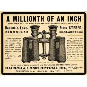   Binoculars Zeiss Stereoscopic   Original Print Ad