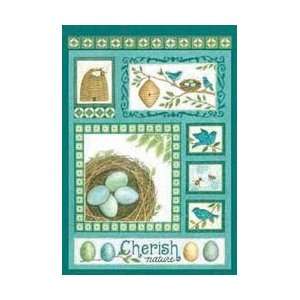   Nature Large Flag Teal Birds Eggs Bees Spring: Patio, Lawn & Garden