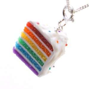  Rainbow Birthday Cake Necklace: Toys & Games