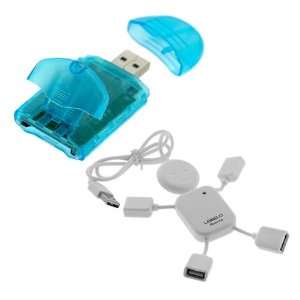 GTMax High Speed USB 2.0 4 Port Hub Mini Man + Blue USB 