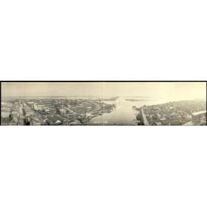   : Panoramic Reprint of Birds eye view of Tampa harbor: Home & Kitchen