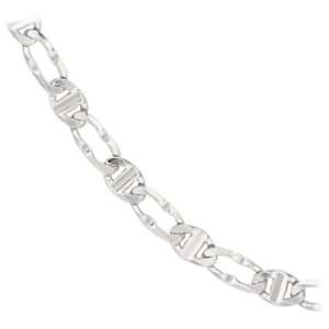  14k White Gold 3mm Italian Link Chain Necklace, 18 