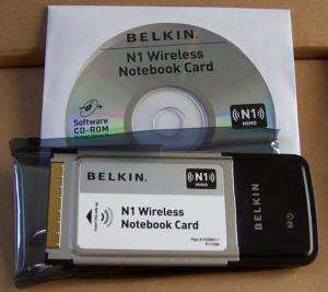 BELKIN N1 Wireless N Notebook MIMO 802.11n Card F5D8011  