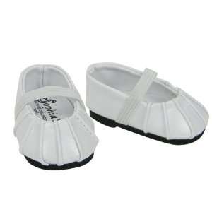  Baby Doll Shoes in White for Bitty Baby American Girl Dolls 