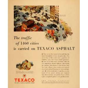  1930 Ad Texas Texaco Asphalt Pave Petroleum Traffic 