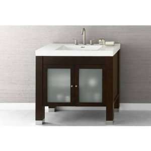 RonBow 032536 1 F07 Devon 36 Wood Vanity Cabinet with Double Frost Gl