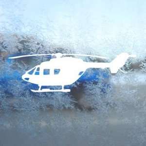  Eurocopter BK117 Helicopter White Decal Window White 