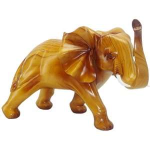  Exotic Bull Elephant Statue Figurine Décor with Wood 