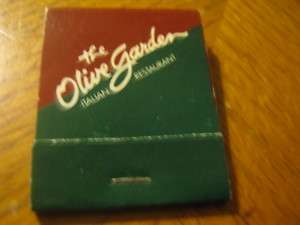 The Olive Garden Italian Restaurant matchbook  