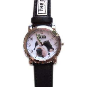   Dog Artist Collection   Lazy Dog Watch With Black Leather Band: Toys