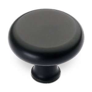  Urban expression   1 3/8 diameter flattened knob in matte black 